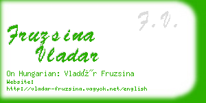 fruzsina vladar business card